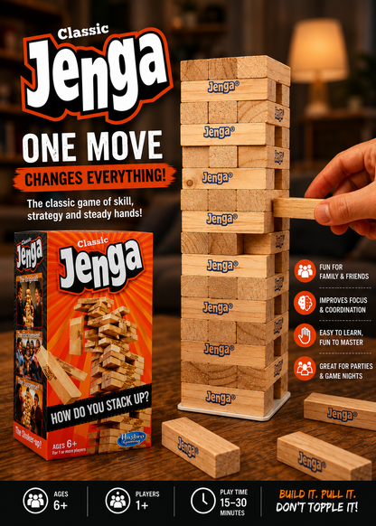 Jenga Classic Stacking Game